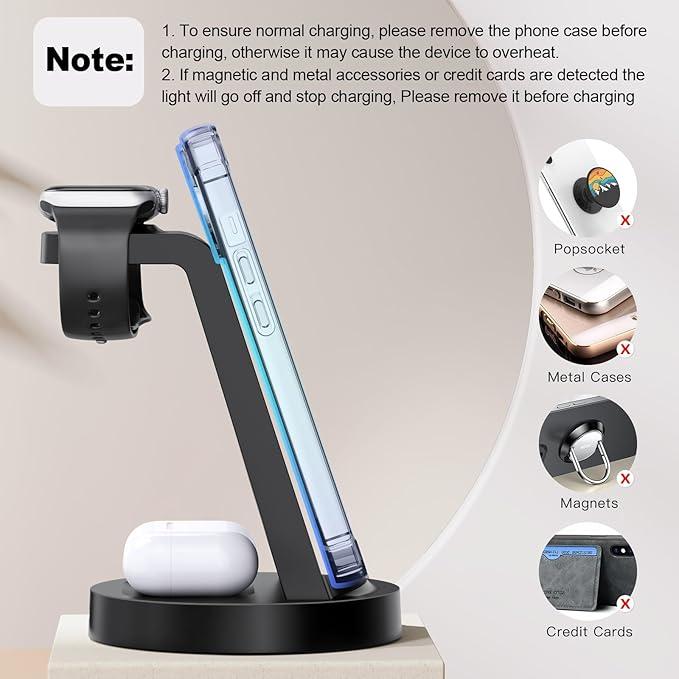 3-in-1 Wireless Charging Station view 3