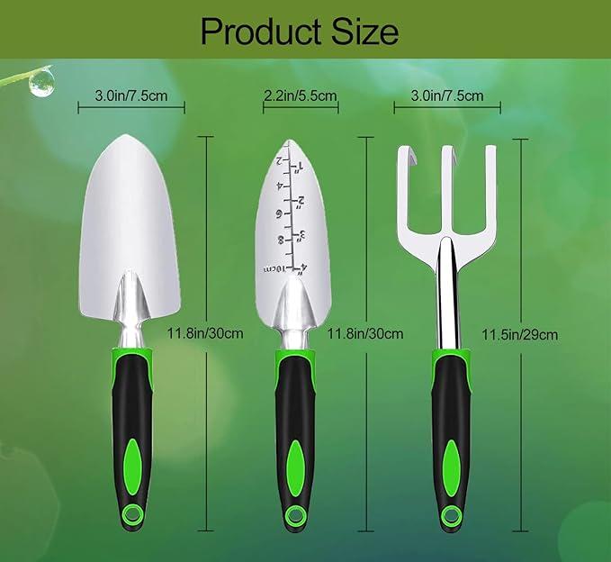 3-Piece Ergonomic Garden Tool Set view 2