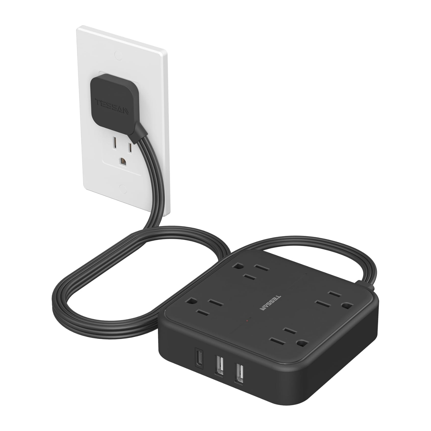 TESSAN Extension Cord with USB